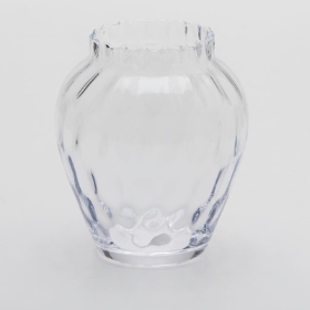 Hand blown Fluted Edge Glass Vase